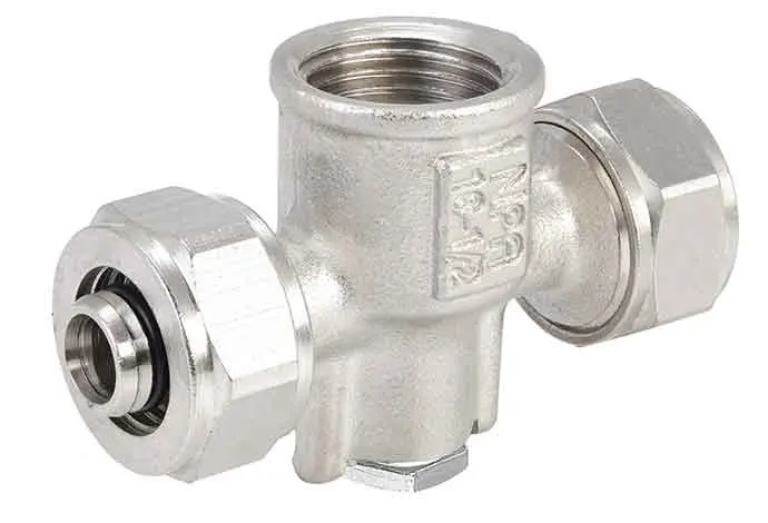 سه راهی دیواری کوپلی 16mmx1/2"x16mm