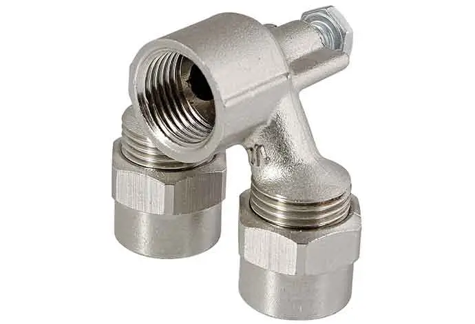 سه راهی دیواری موازی کوپلی 16mmx1/2"x16mm