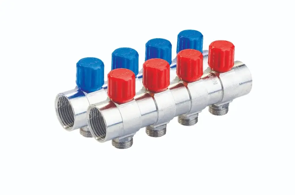 نیو کلکتور رزوه ای همراه با شیر تنظیم( آبی و قرمز) "(9b) 1"x1/2 - (  99020113329  ) 