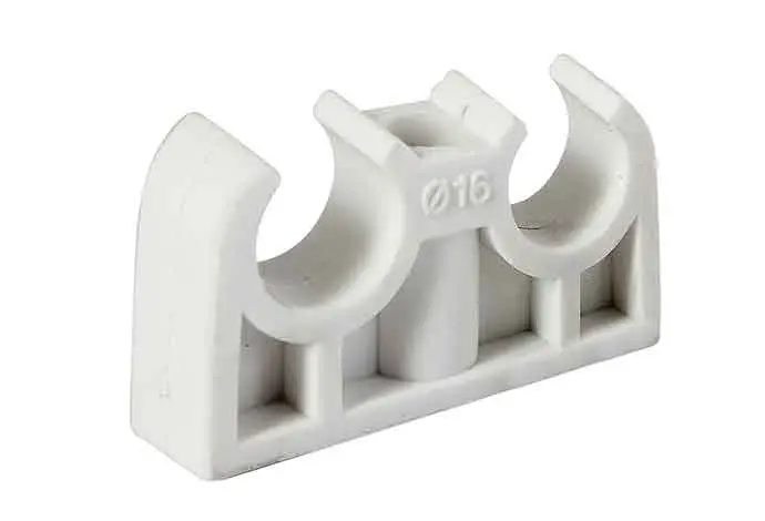 بست زوج لوله سفید 20mm - (  99010250952  ) 