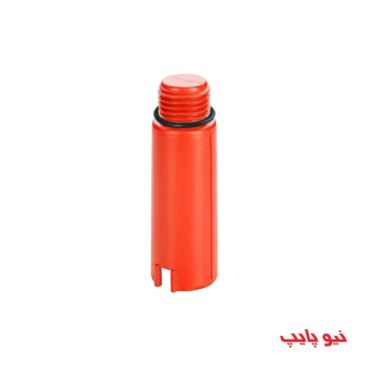 [807261305] درپوش پلیمری رزوه دار پایه بلند قرمز "1/2 (نوع A) - (  99010250980  ) 