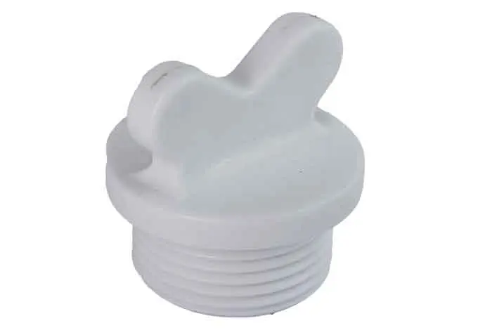 درپوش پلیمری رزوه دار پایه کوتاه سفید " 1/2 - (  99010250100  ) 