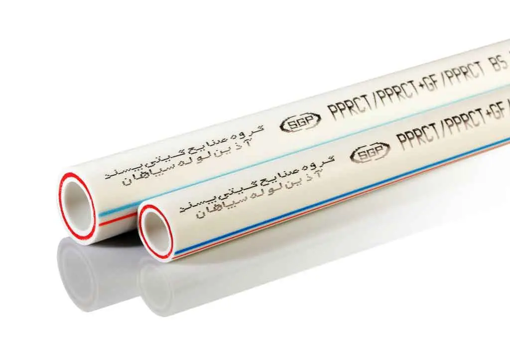 لوله سه لایه سفید 40mm   PP-RCT - (  99010350040  ) 