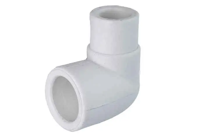 زانو 90 درجه چپقی سفید 20mm - (  99010212208  ) 