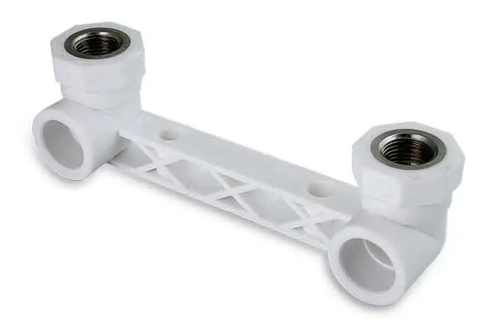 زانو زوج یکسر بوشن فلزی سفید "20mmx1/2 - (  99010223208  ) 