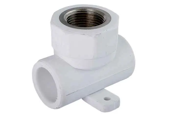 سه راهی بوشن فلزی دیواری سفید "25mmx3/4