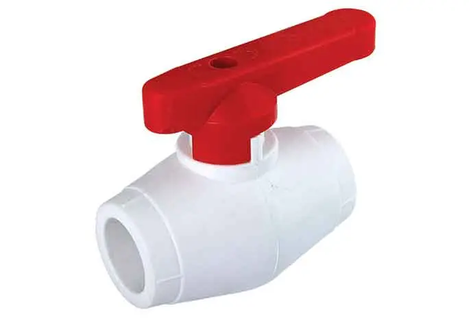 شیر مغزی برنجی یکپارچه سفید سایز 40mm