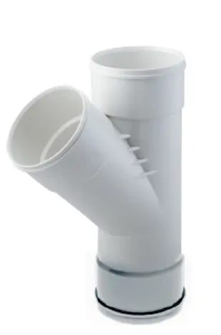 [855382525] سه راهی سه سر کوپل 45  درجه  63mm PVC-U - (  99260144663  ) 