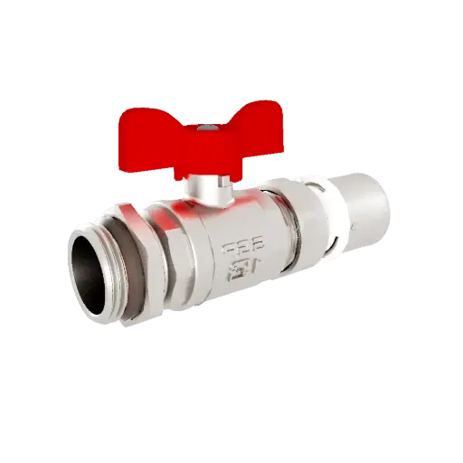 [861641276] شیر مهره ماسورهای پرسی روپیچ با مهره تنظیم25mmX 1( آبی و قرمز)