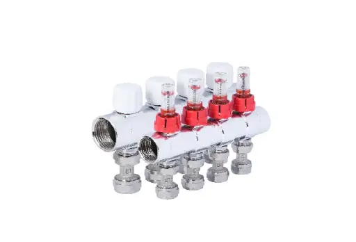[855312306] نیو کلکتور گرمایشی رفت و برگشت فلومتردار کوپلی (6b) 1"x16mm