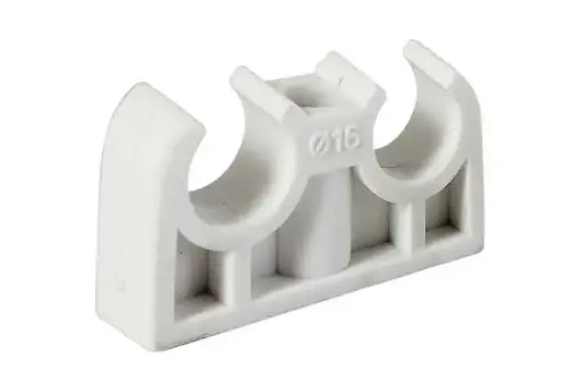 [807211125] بست زوج لوله سفید 20mm - (  99010250952  ) 