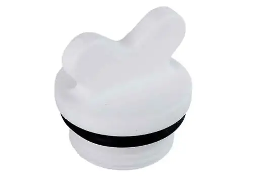 [807261201] درپوش پلیمری رزوه دار پایه کوتاه اورینگ دار سفید "1/2 - (  99010250120  ) 