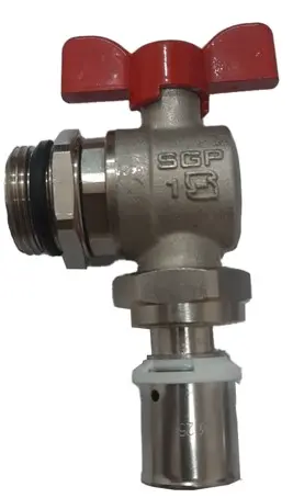 [861641456] شیر زانویی مهره ماسورهای پرسی روپیچ با مهره تنظیم  25mmX1 - (  99020235474  ) 