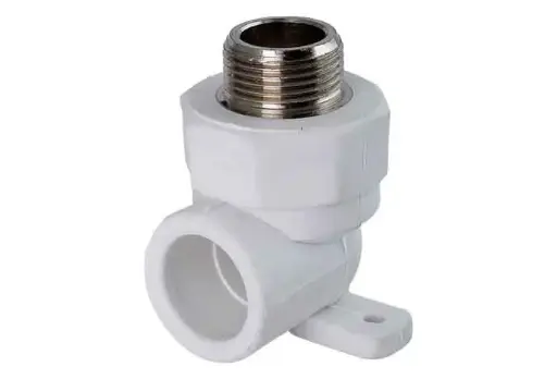 [855341317] زانو مغزی فلزی دیواری سفید "20mmx3/4 - (  99010220509  ) 