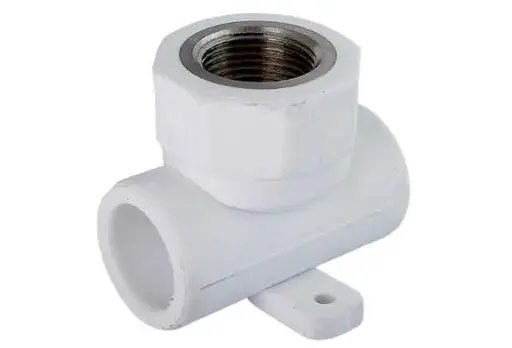 [855341701] سه راهی بوشن فلزی دیواری سفید "20mmx1/2 - (  99010226010  ) 