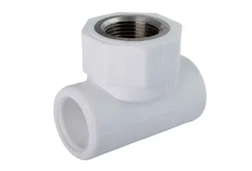 [855341621] سه راهی بوشن فلزی سفید "32mmx3/4