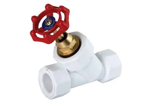 [861645181] شیر فلکه 45 درجه سفید 25mm